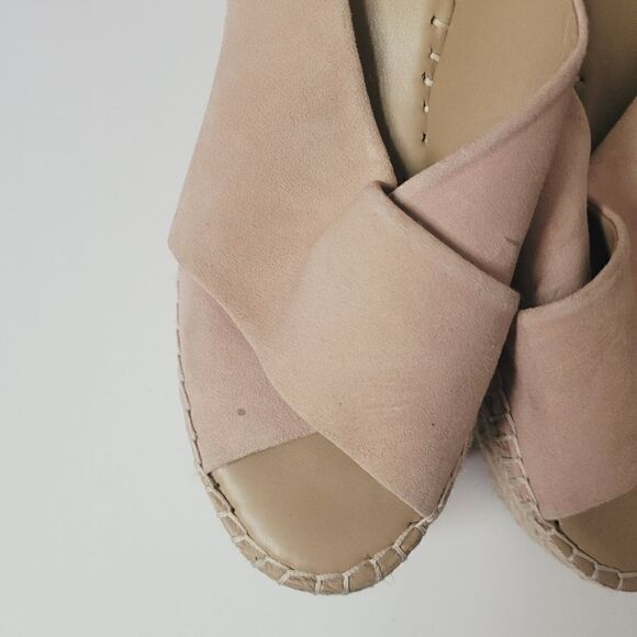 Franco Sarto Tiffany Crisscross Wedges in Blush Pink Size 9 - Picture 8 of 9